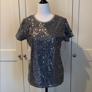 Silver sequin top!